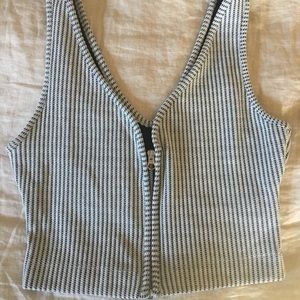 Zara Cropped Zip-Up Tank